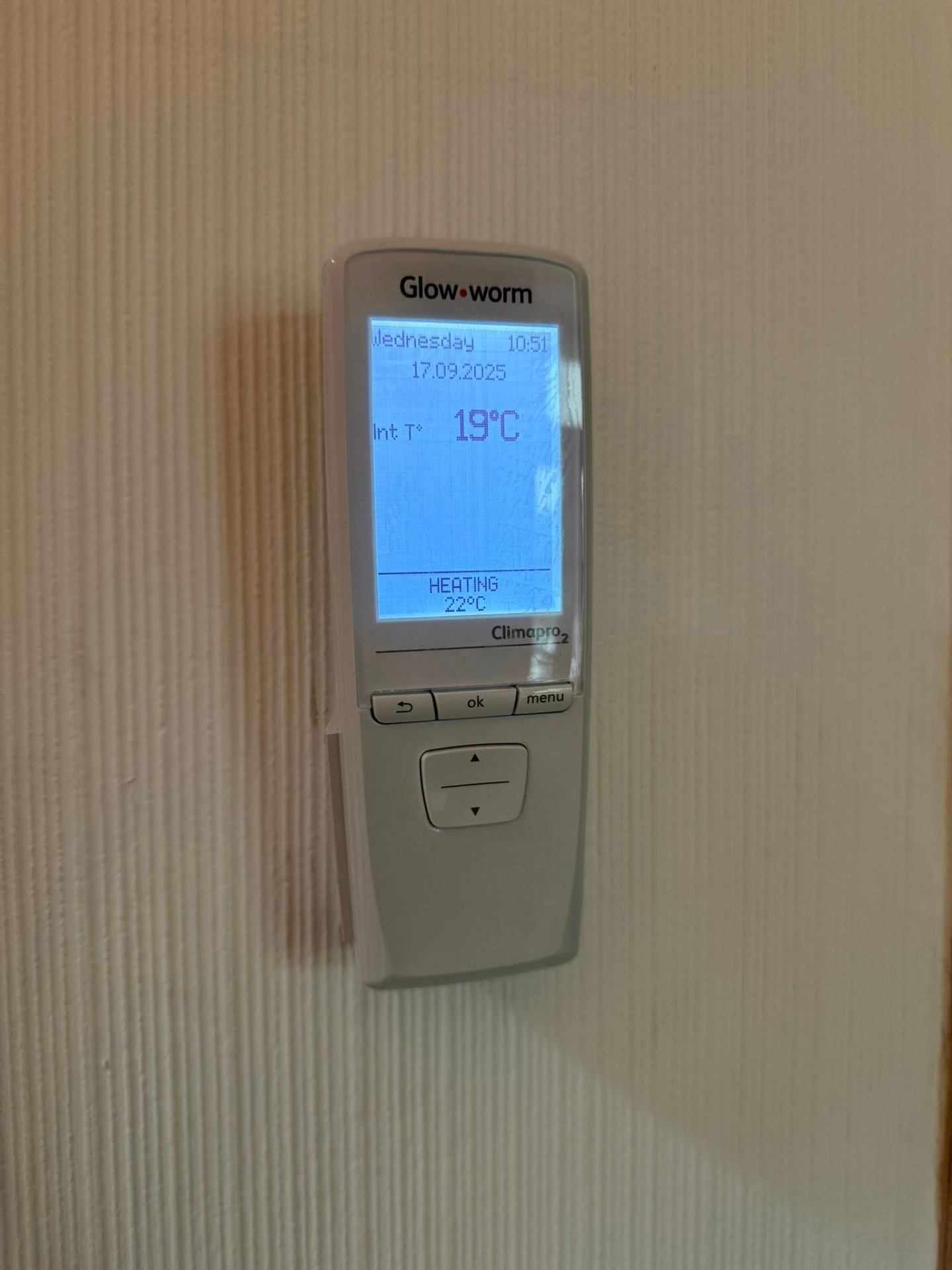 Glow-worm Climapro 2 smart heating control fitted in a Towcester home for efficient zoned heating